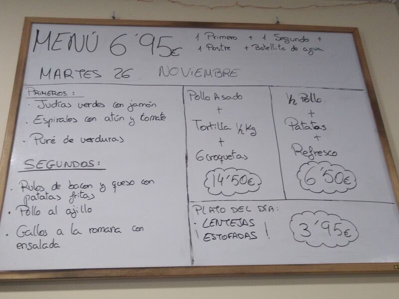 Menú 26de noviembre 