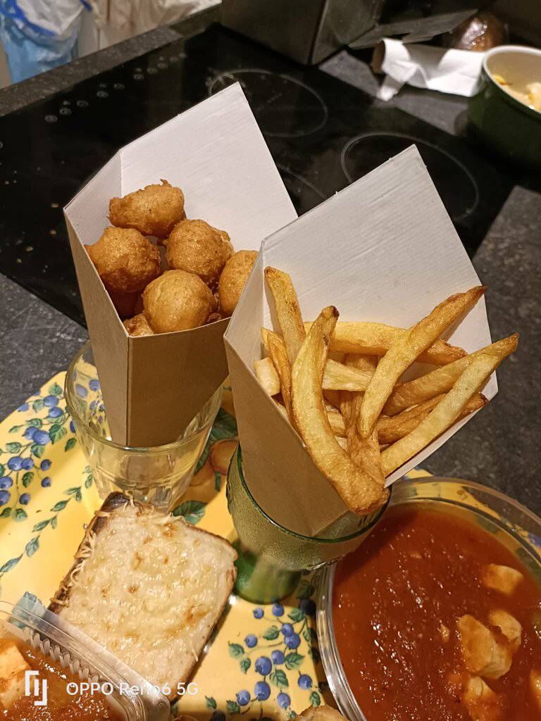 Frites et pommes dauphines