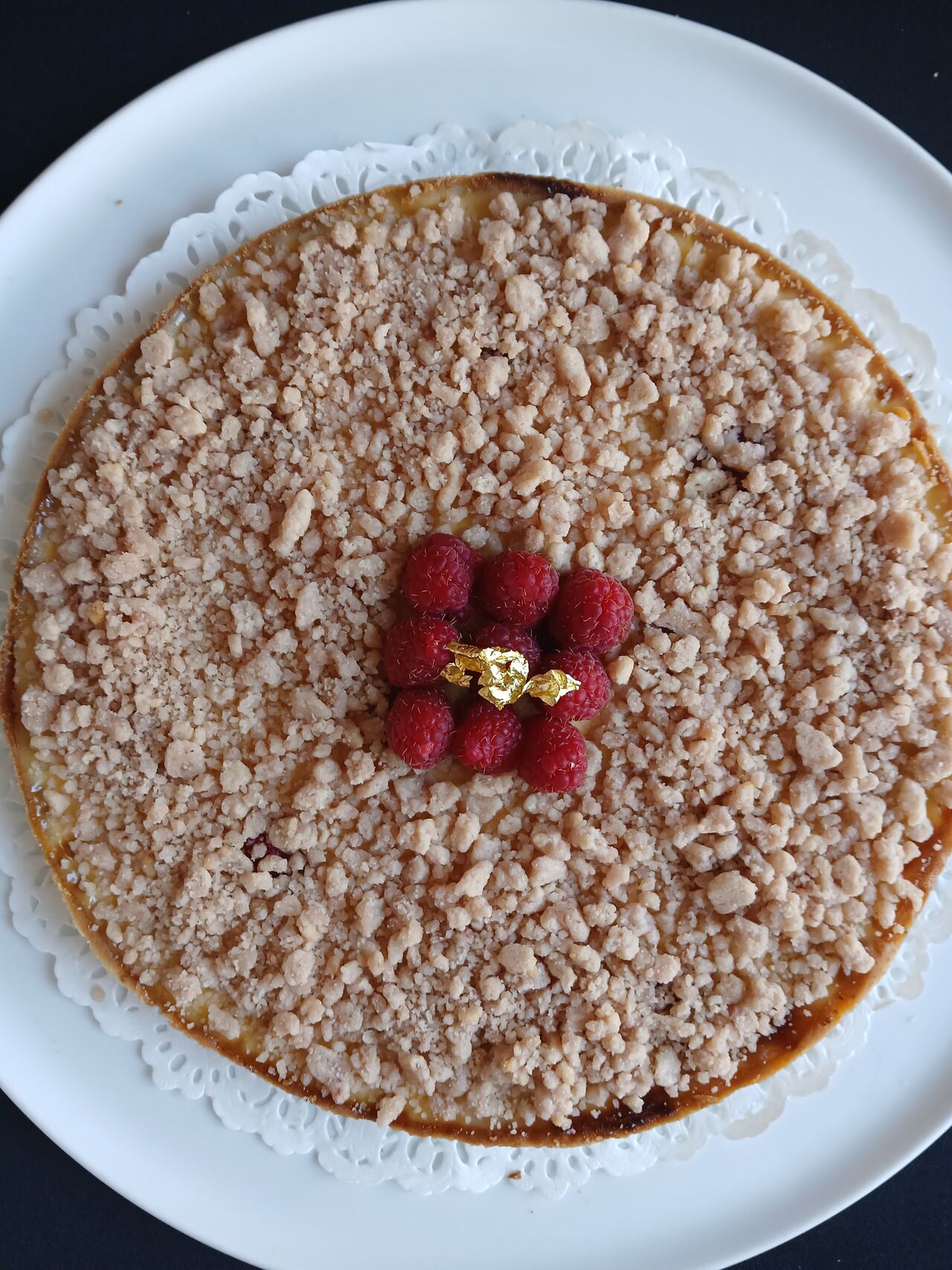 Tarte rhubarbe framboise