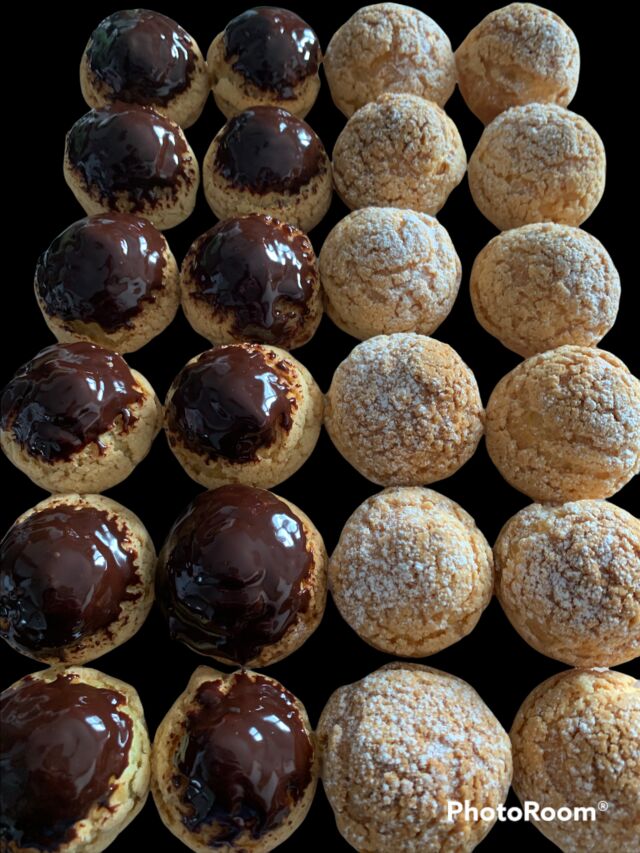 Choux chocolat et vanille 