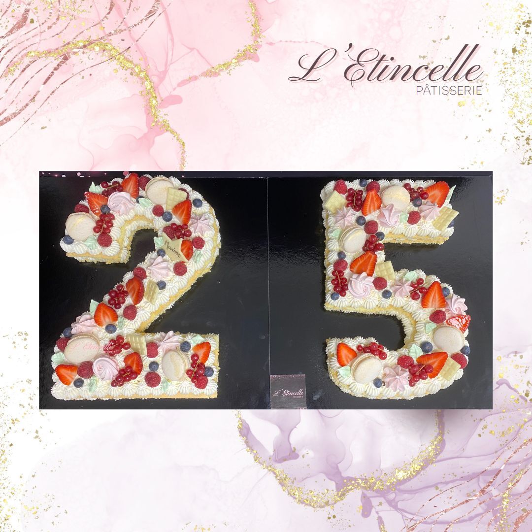 Numbers Cakes Fruits Rouges