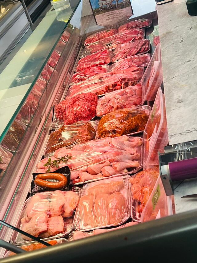 Vlees in de onze koeling