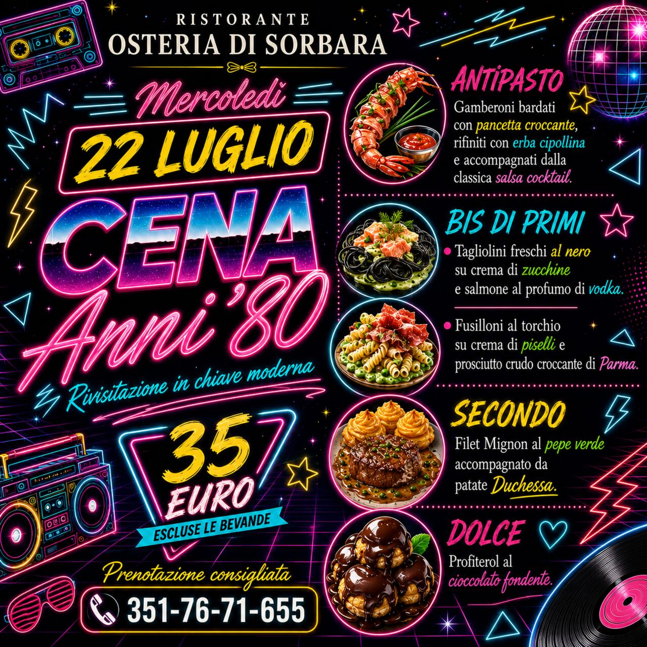 SERATE A TEMA ESTATE 2026-ANNI 80 - 22 LUGLIO