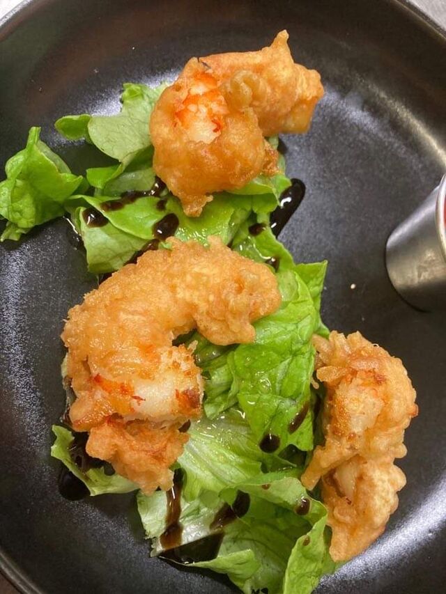 Gambas en tempura