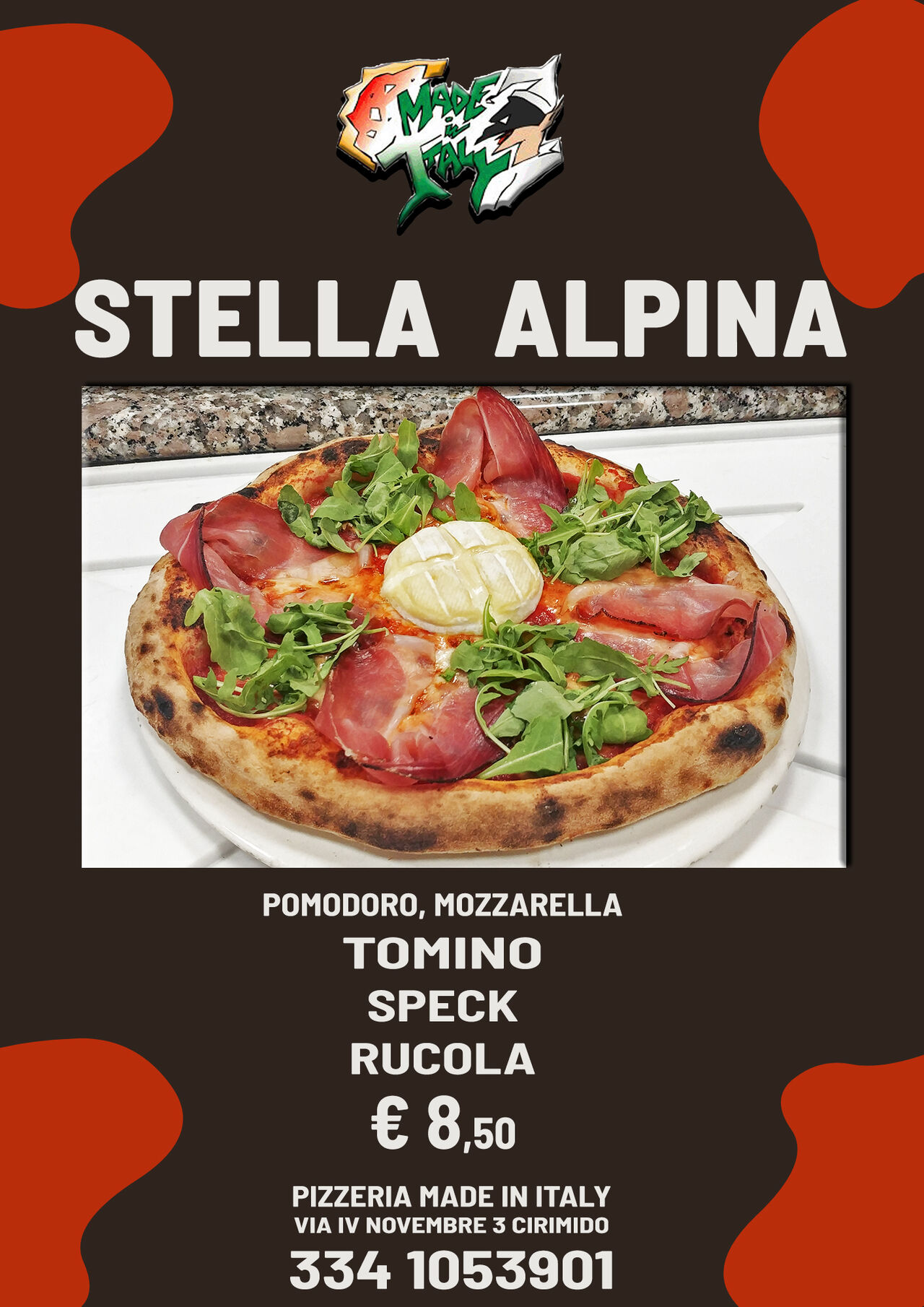 Pizzeria Made in Italy Cirimido Cucina Italiana nelle mie vicinanze