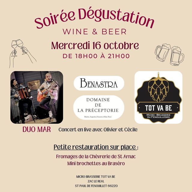 Soirée Dégustation WINE & BEER