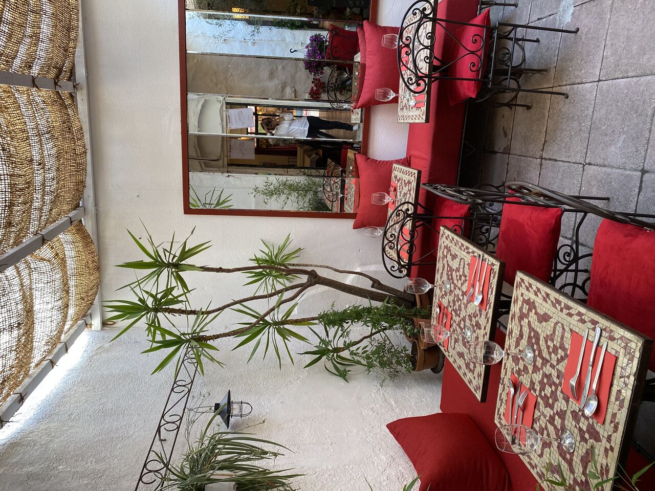 Terrasse à l’intérieur.