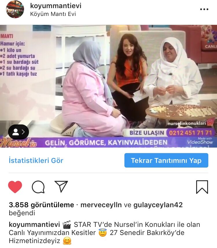 Star Tv Nurselin Konukları programında Canlı Yayında Mantı çibörek Fırın sütlaç 