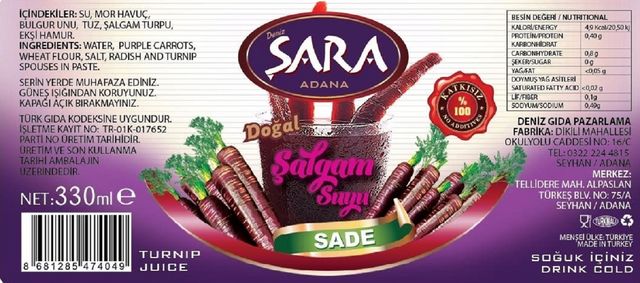 OTANTİK ÜRETİM SADE ŞALGAM