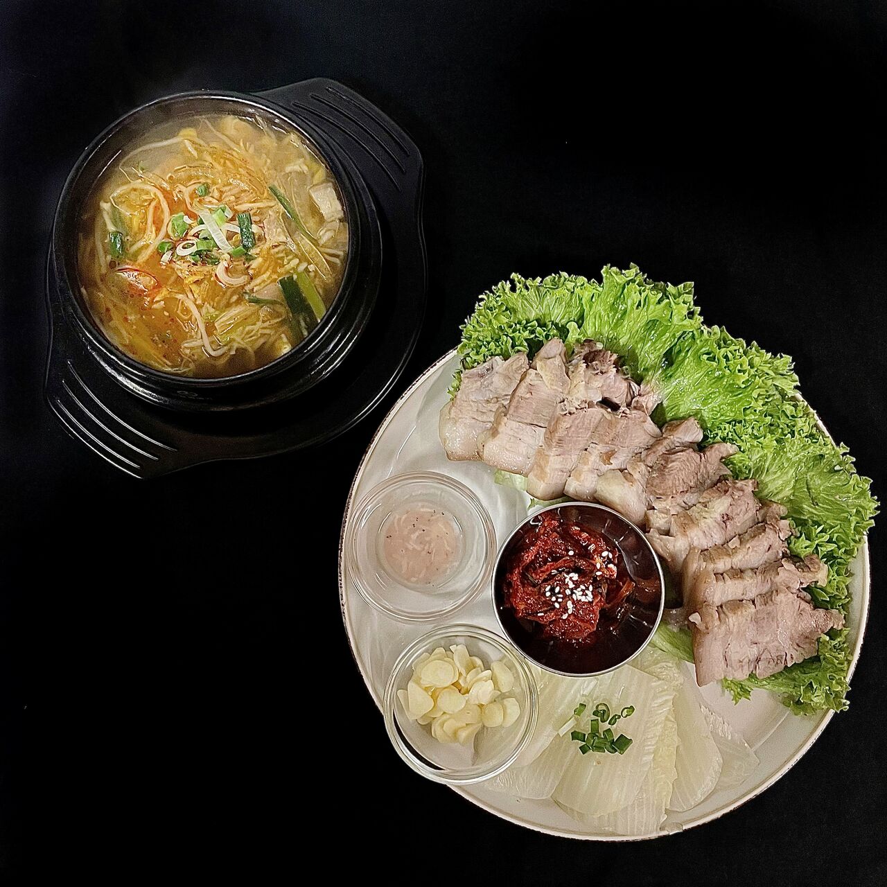 7 500 HUF 파김치 보쌈 250g- Bossam with spring onion kimchi 250g