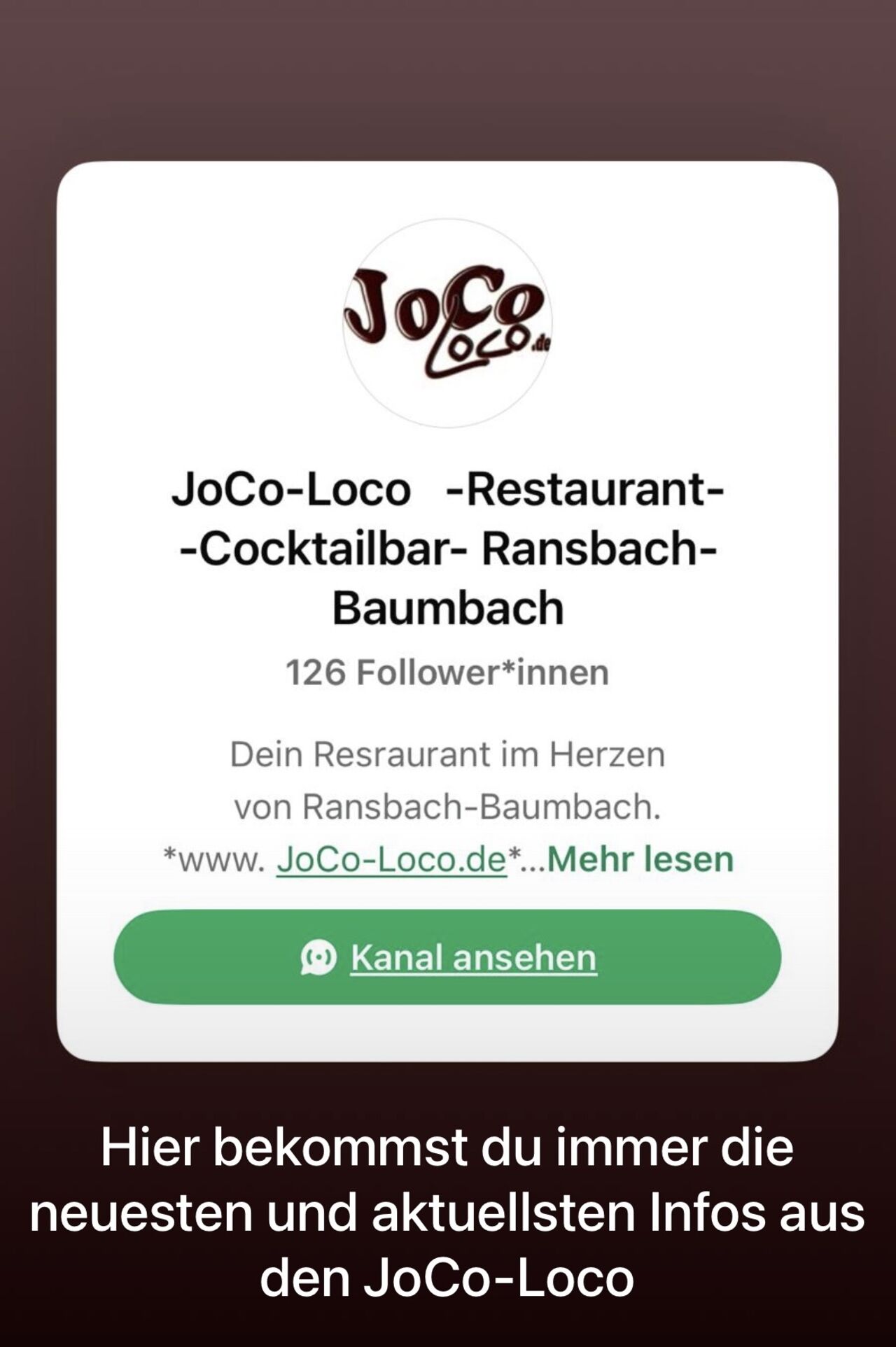 Unser WhatsApp Kanal