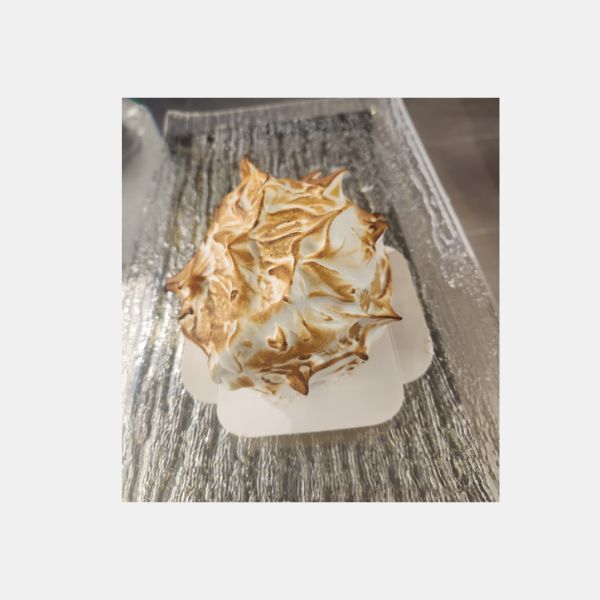 la Polonaise Brioche crème pâtissière avec fruits confits masqués de Meringue