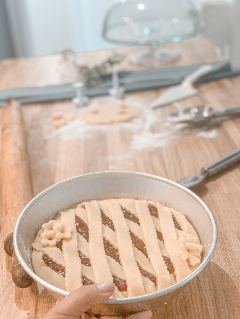 Tarte au chocolat noisette .