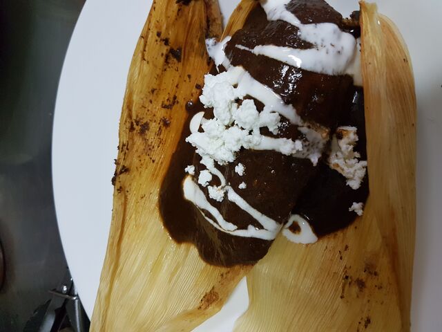 tamale de gallina tinga saldo o dulce