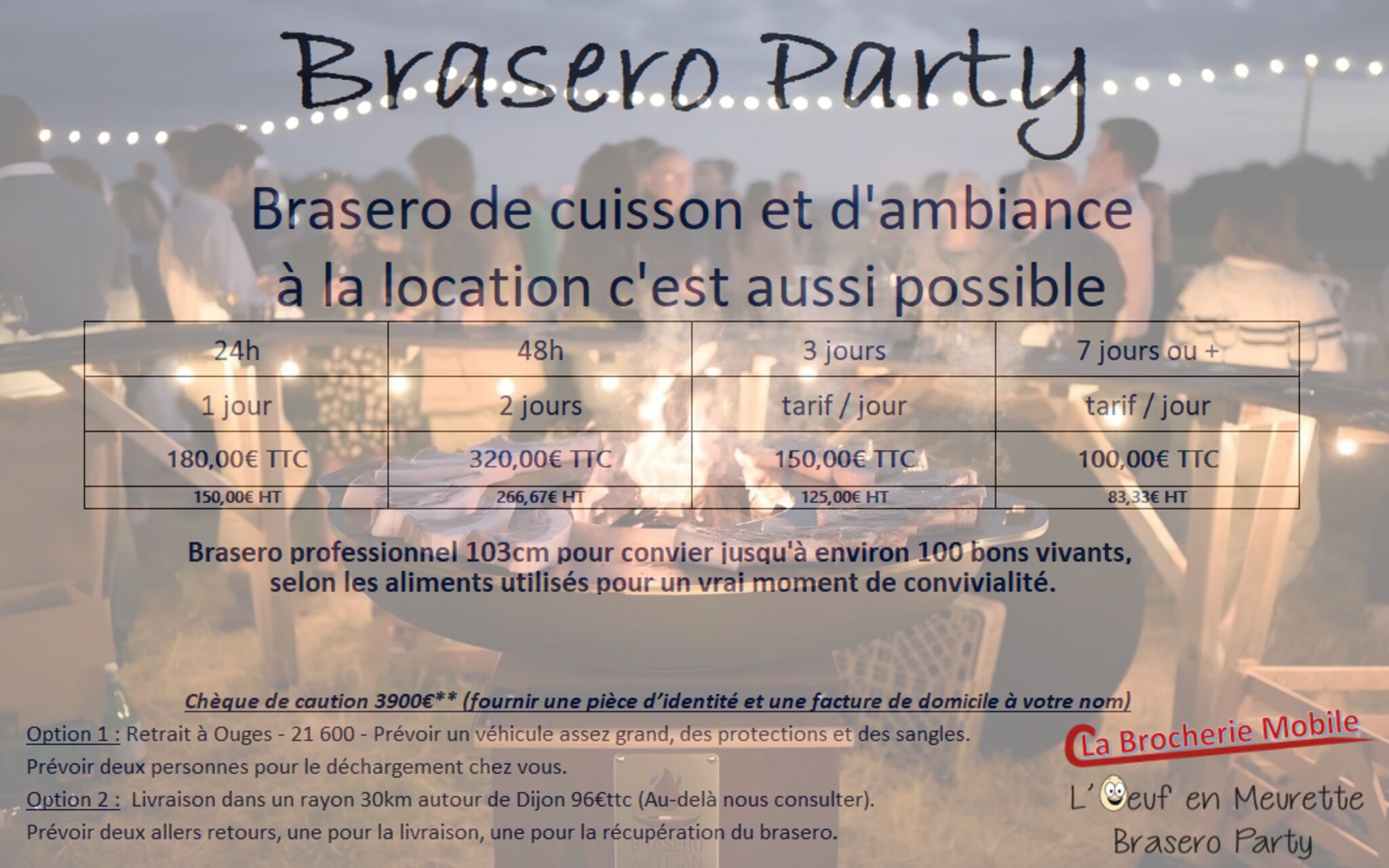 Tarifs Location Brasero Party