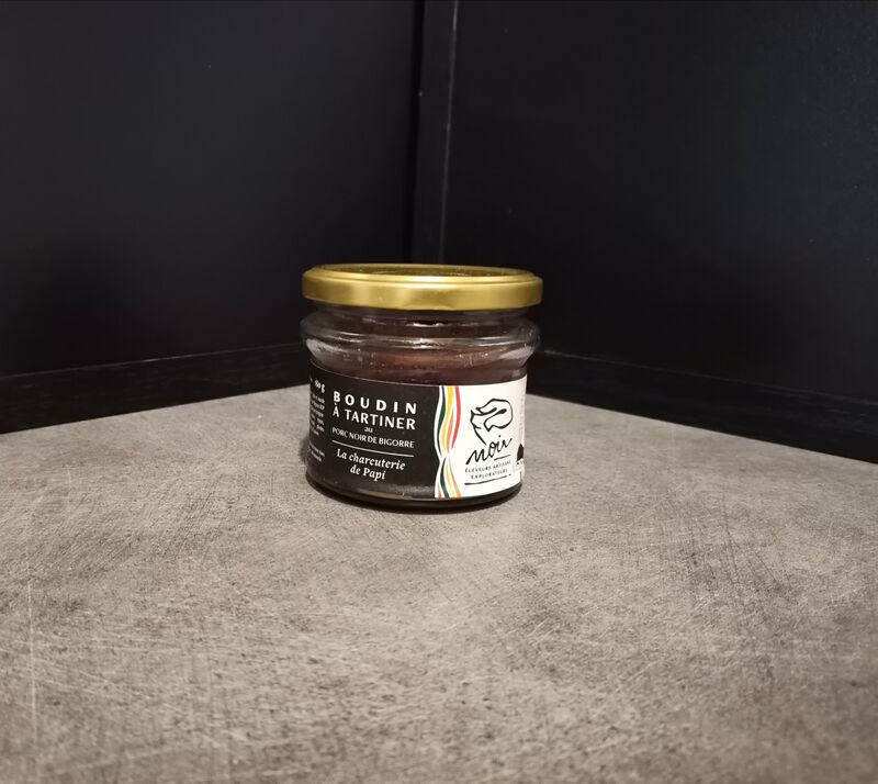 Boudin à tartiner au porc noir de Bigorre 180g=10€ 