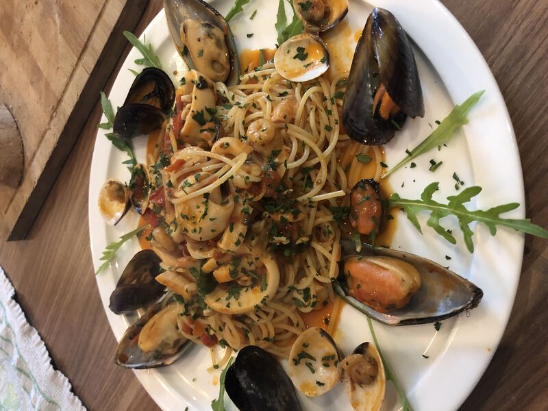 Spaghetti fritti di mare