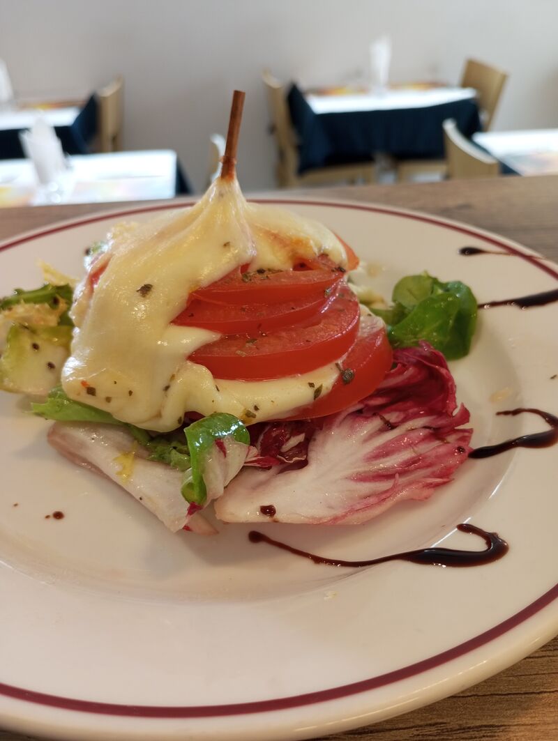 Mille feuille de tomate et mozzarella au four