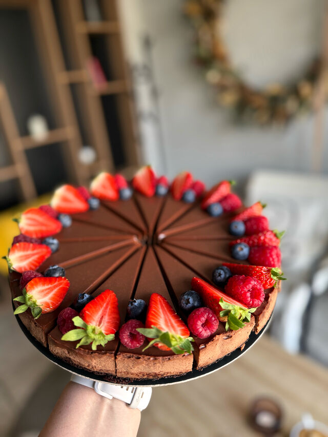 Bezlepkový cheesecake čokoladový
