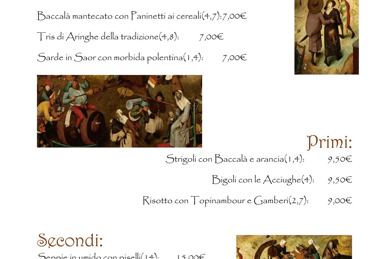 MENU DELLE CENERI