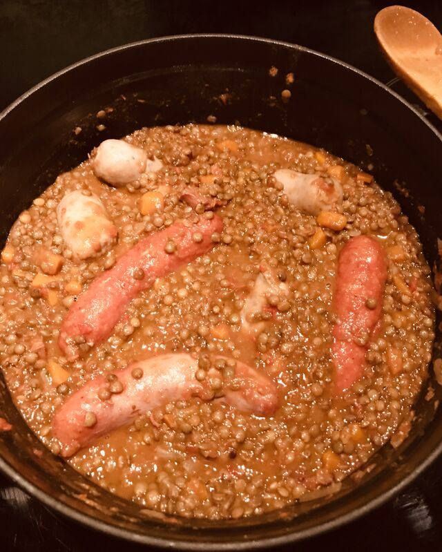 Saucisses lentilles 