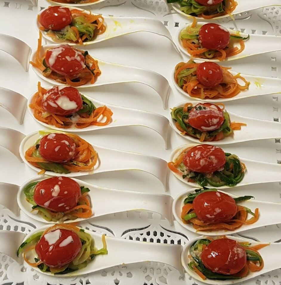 Spaghettis de legumes tomate cerises..