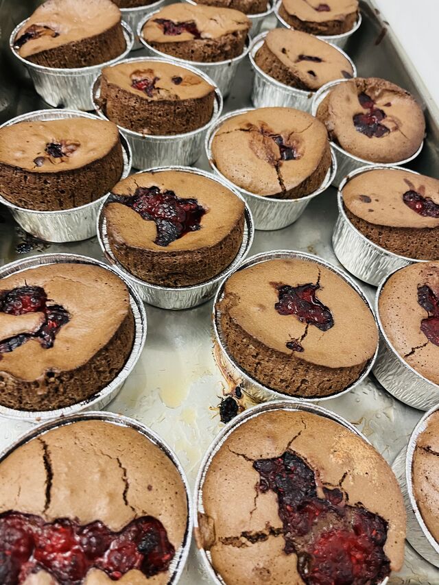 Moelleux chocolat framboise