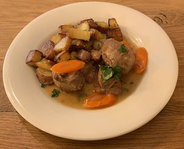 Joue de porc cidre miel 