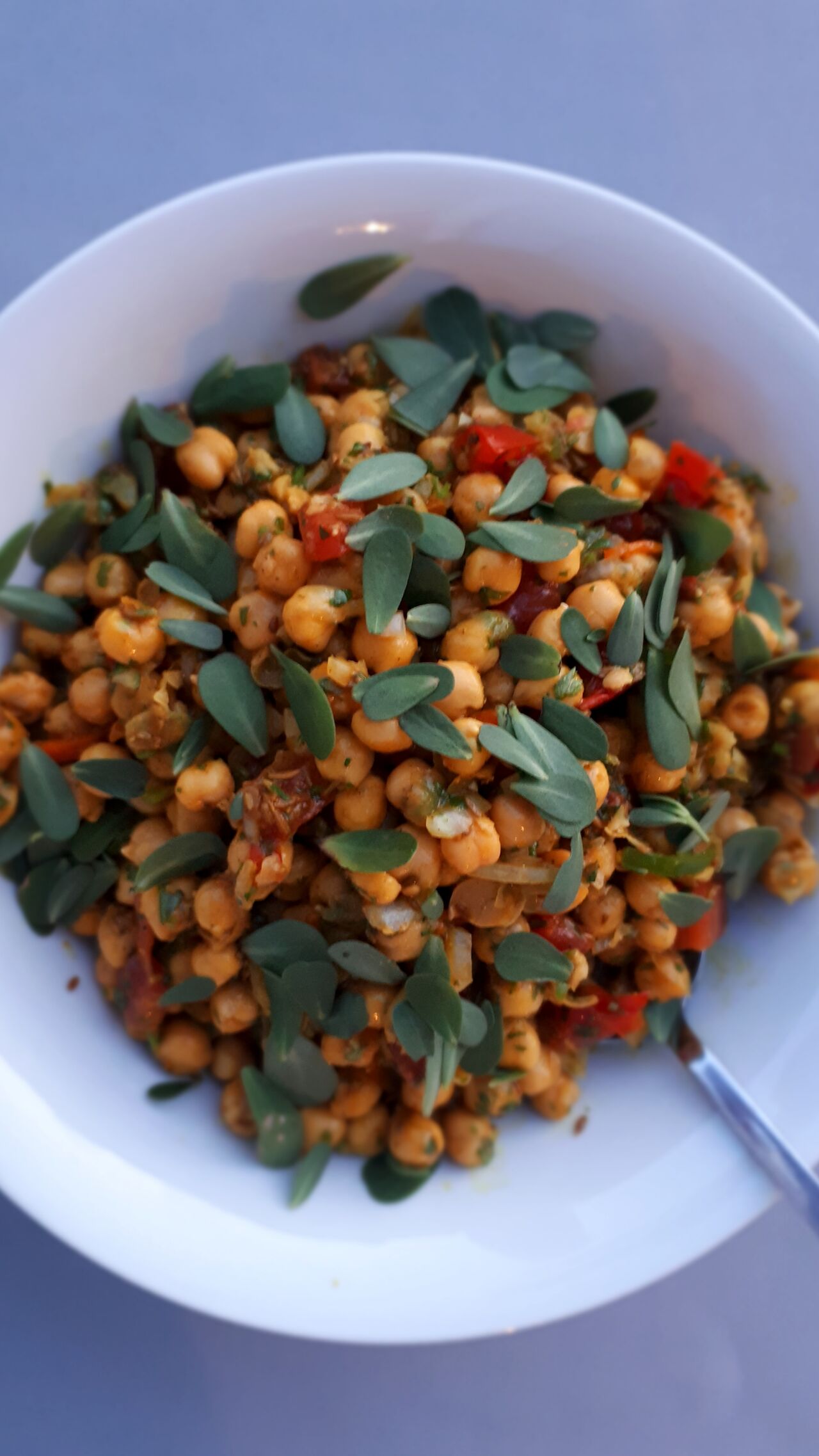 Salade de pois chiche au pourpier