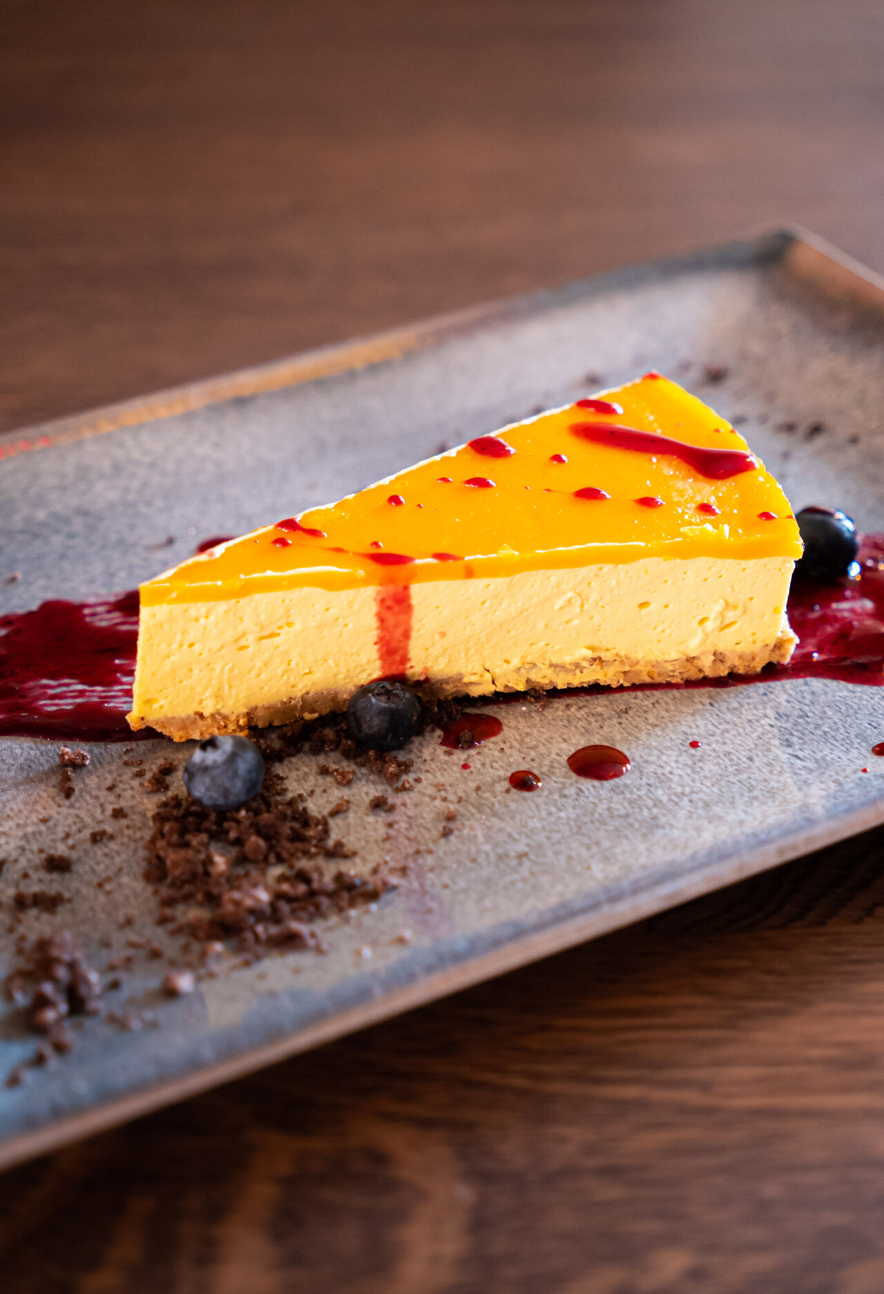 Cheese cake cu piure de mango