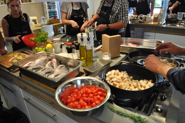 Vorbereitungen für den Grill