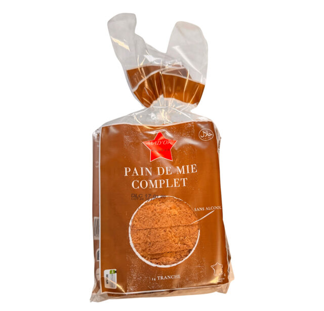 Pain de Mie Complet1 Paquet 14 Tranches (550 gr)