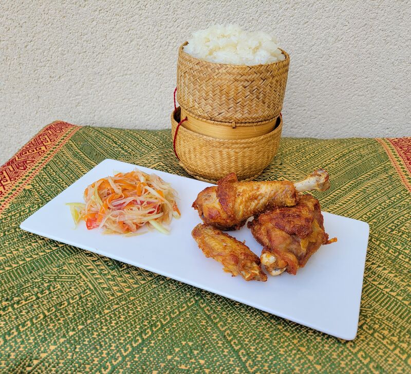 Tam mak houng (salade de papaye verte laotienne)