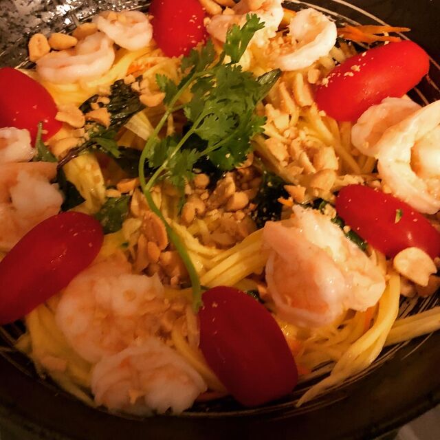 Mango Salat mit Garnelen 