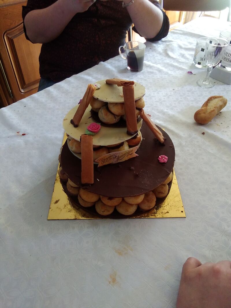 pièce montée choco vanille 