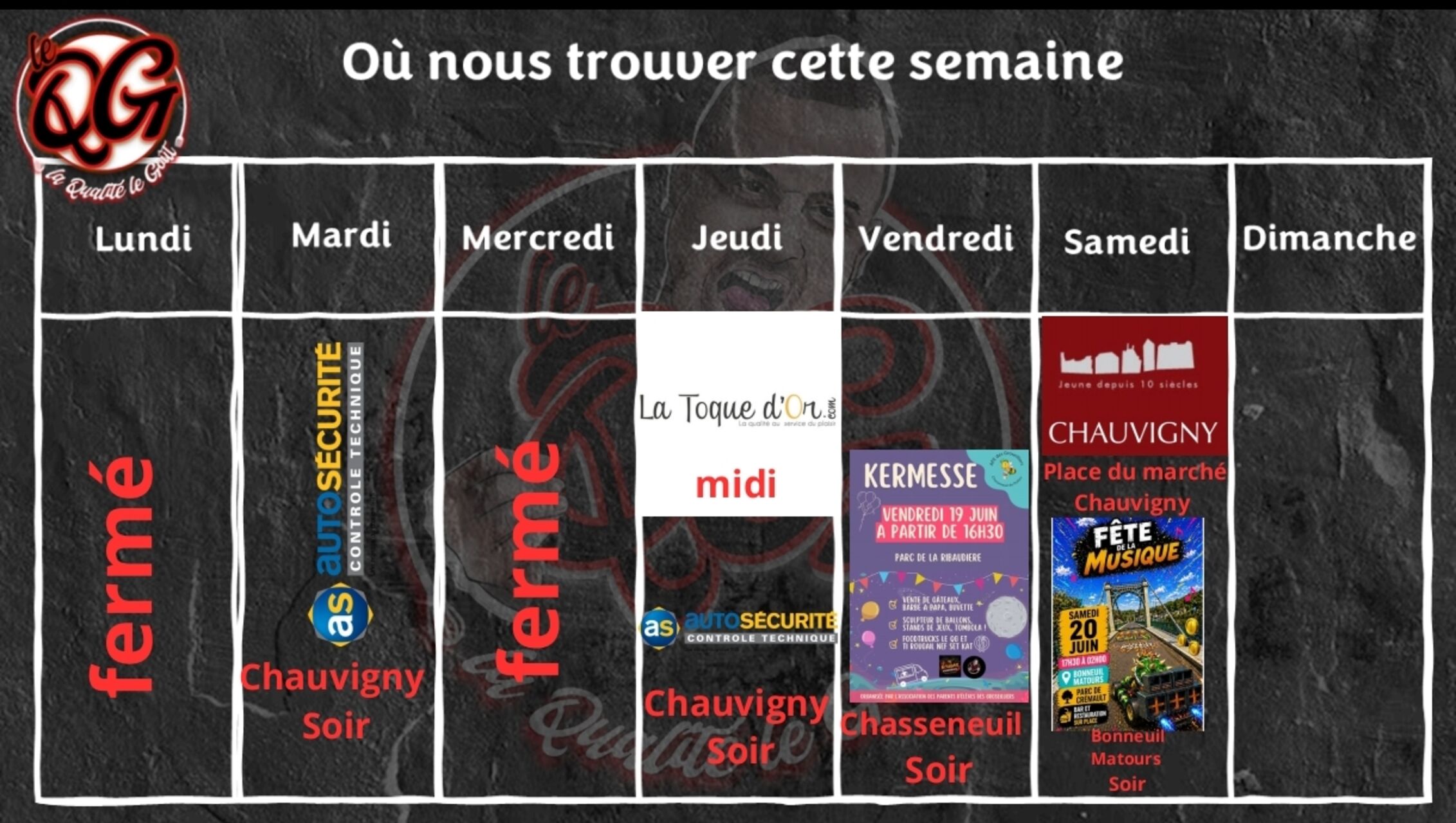 Planning du 15 juin au 21 juin