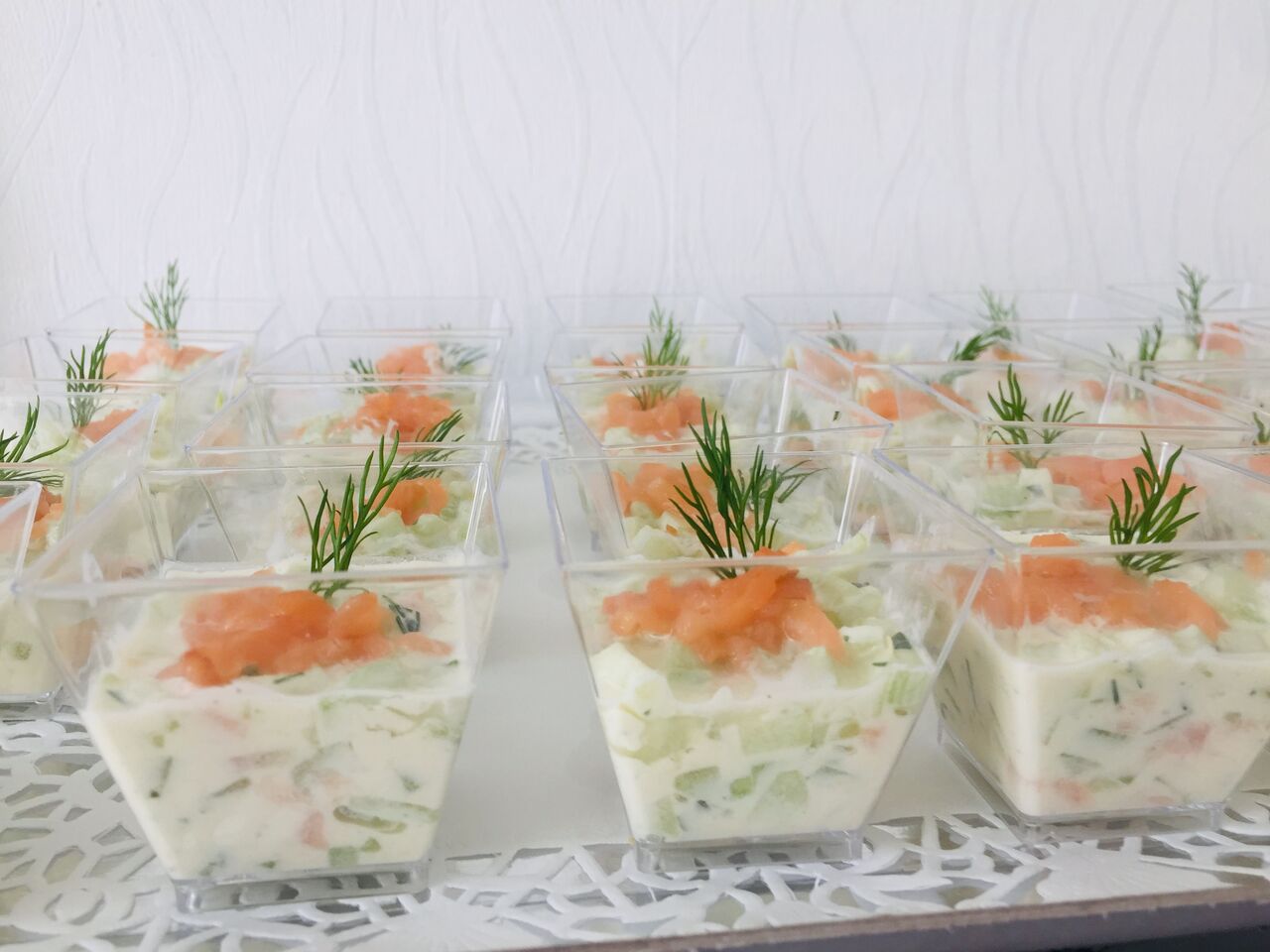 Verrine concombre saumon 