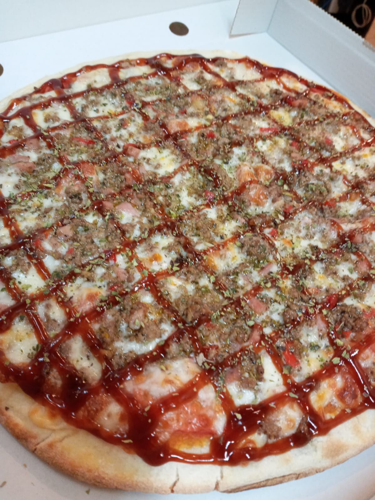 Barbacoa - Tomate, salsa barbacoa, mozzarella, carne