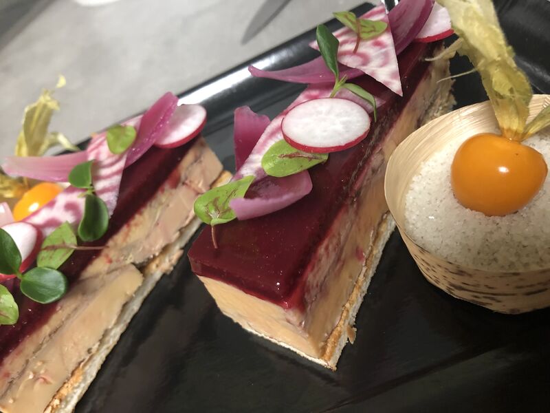 Foie gras poêlé griotte 