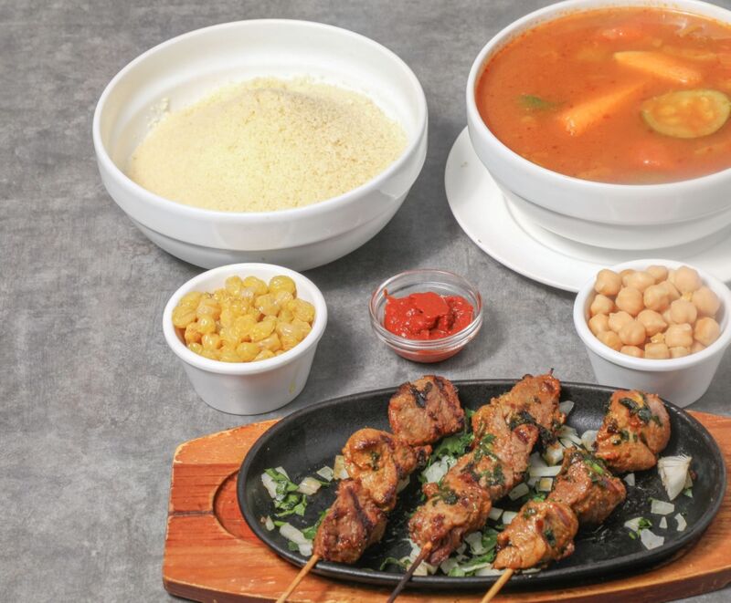 Couscous brochette agneau