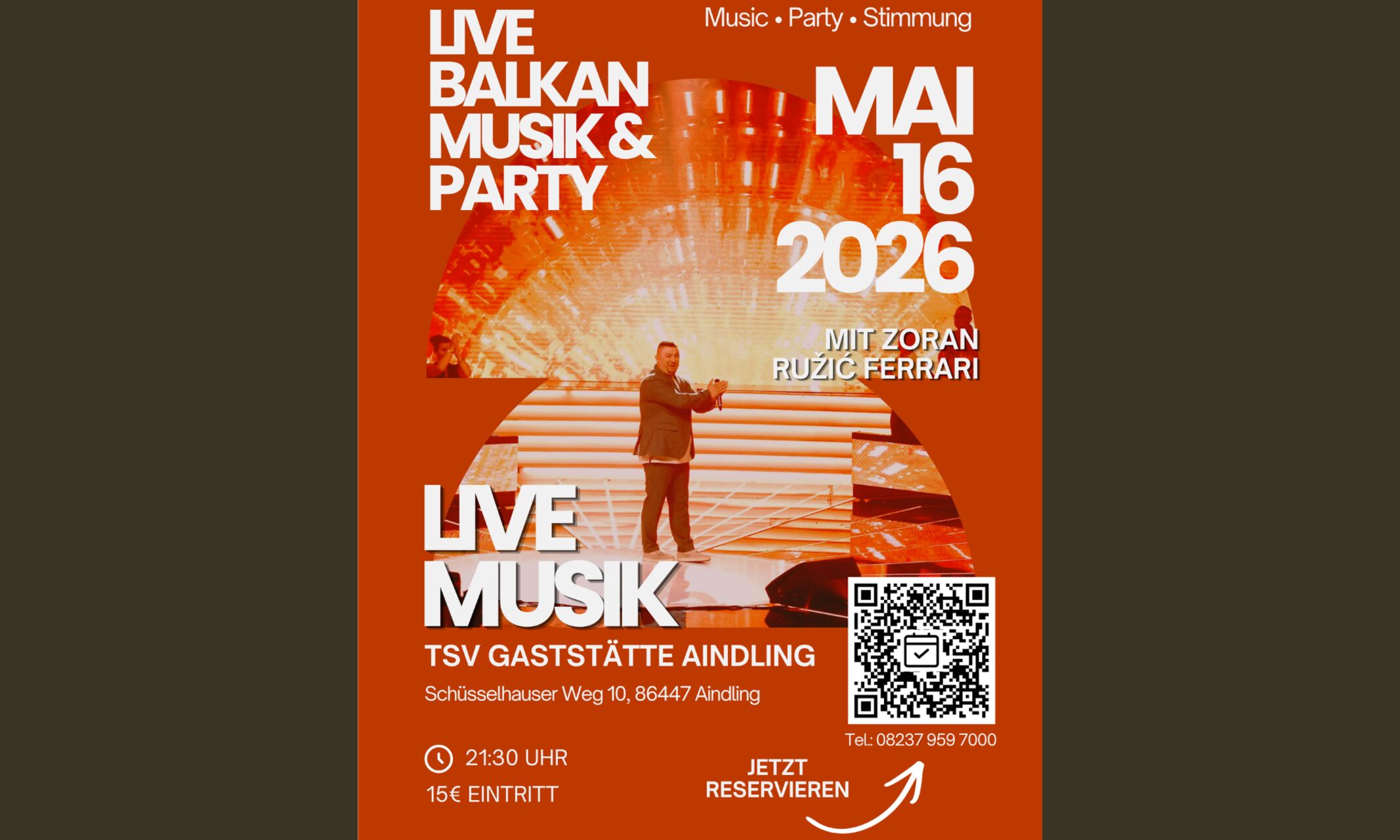 Balkan Live Music Party am 16.05.2026 ab 21.30 Uhr