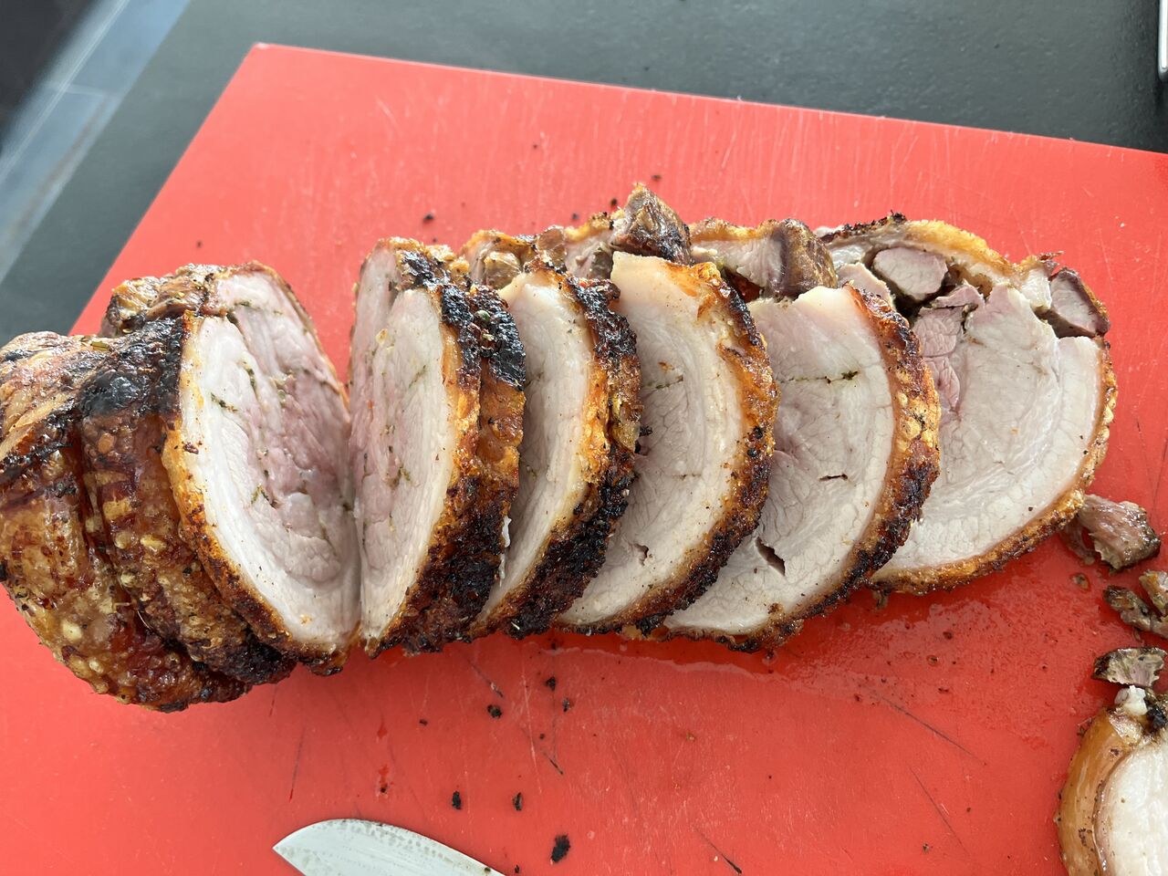 Après cuisson au tourne broche