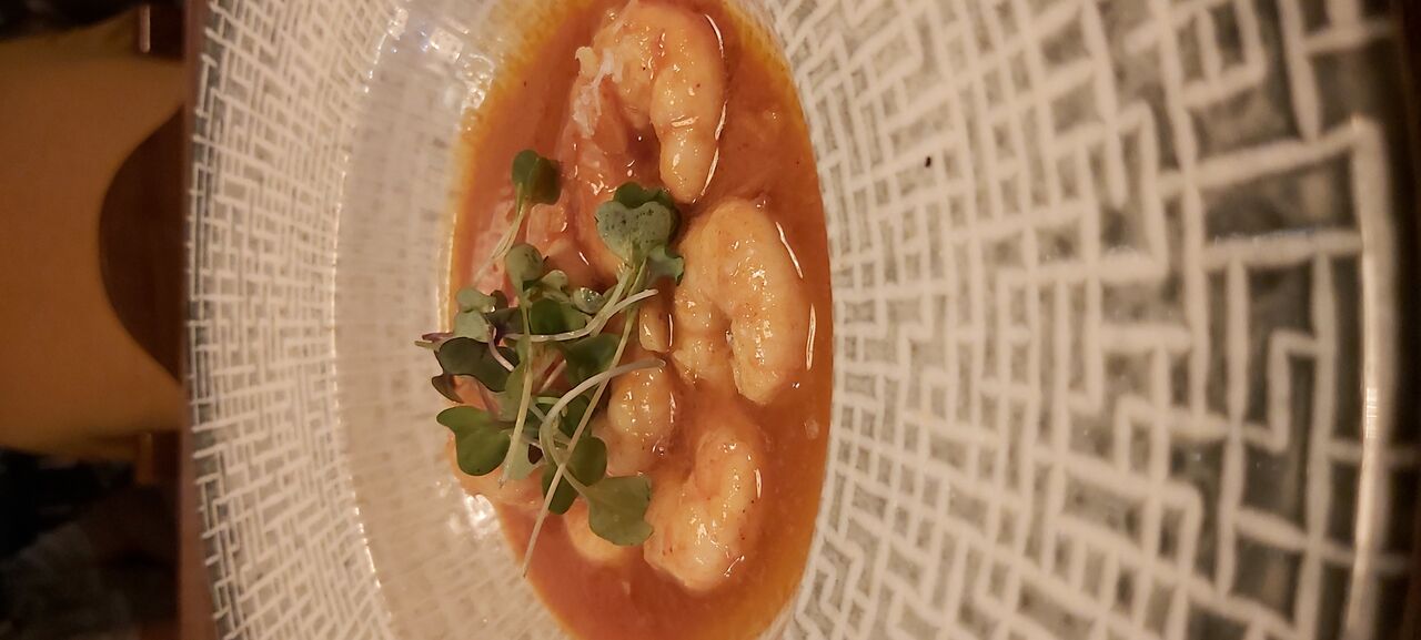 Nuestras Gambas al Ajillo maceradas en kimchi