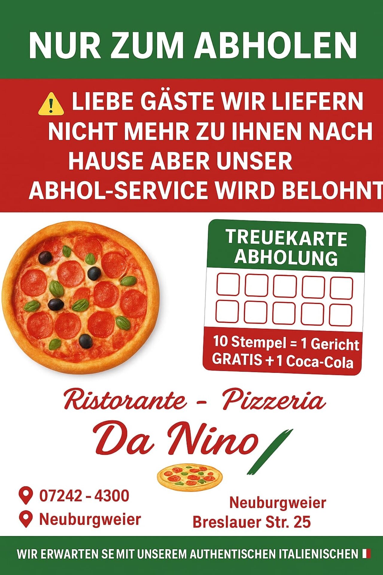 Kein Lieferservice