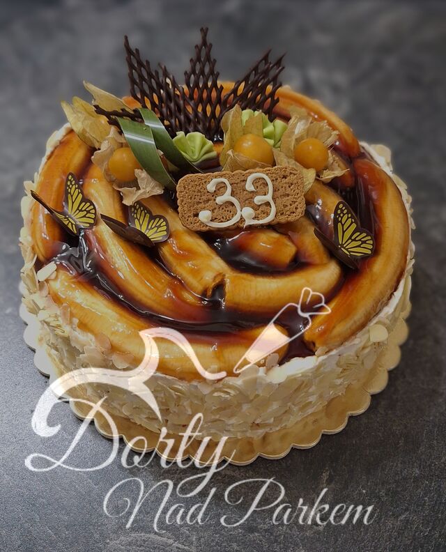 Banánový s karamelem