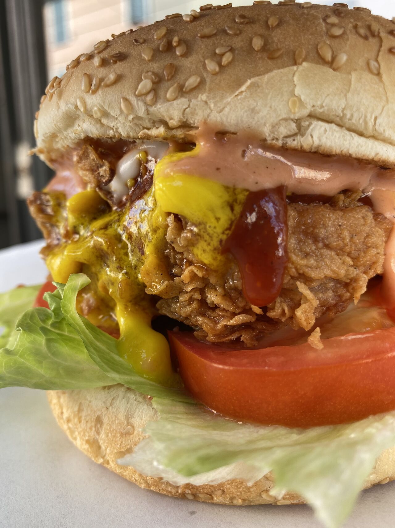 Burger pollo croccante