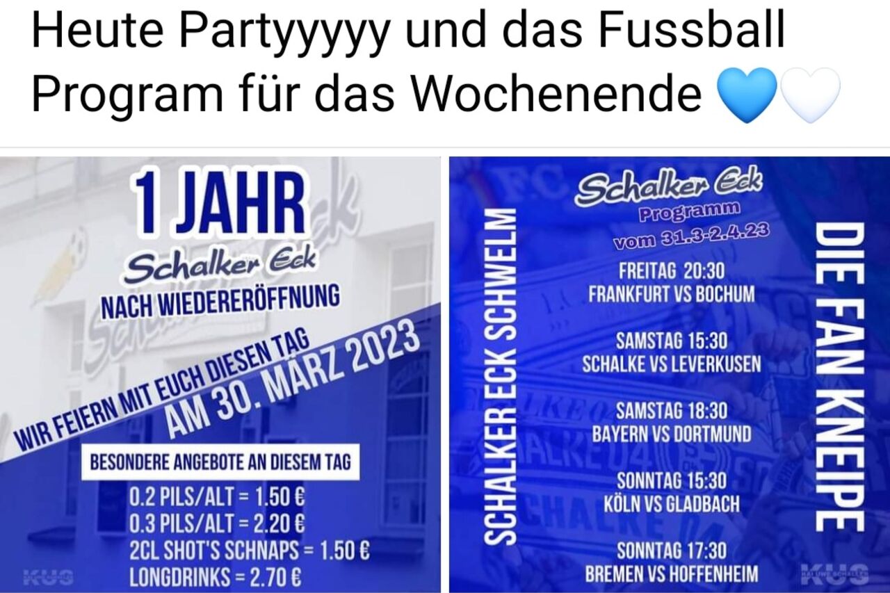 Party und Fußball