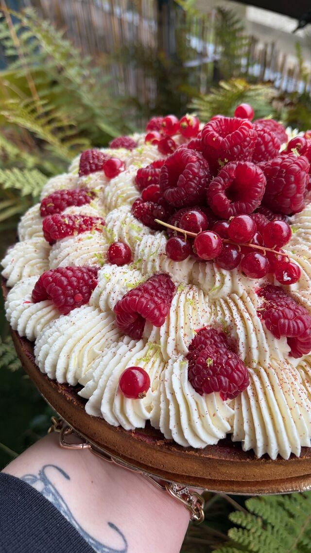 Tarte chantilly framboise