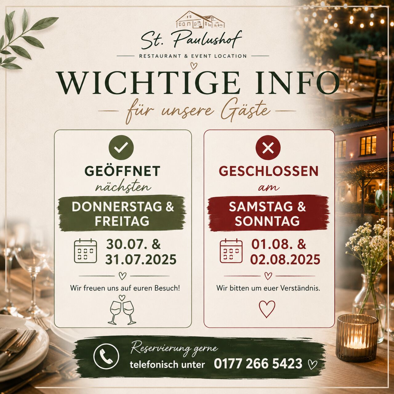 Öffnungszeiten