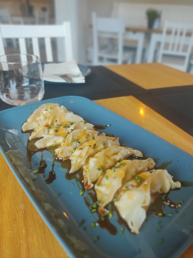 Gyozas de pollo y verduras (Opción sin gluten y vegana)
